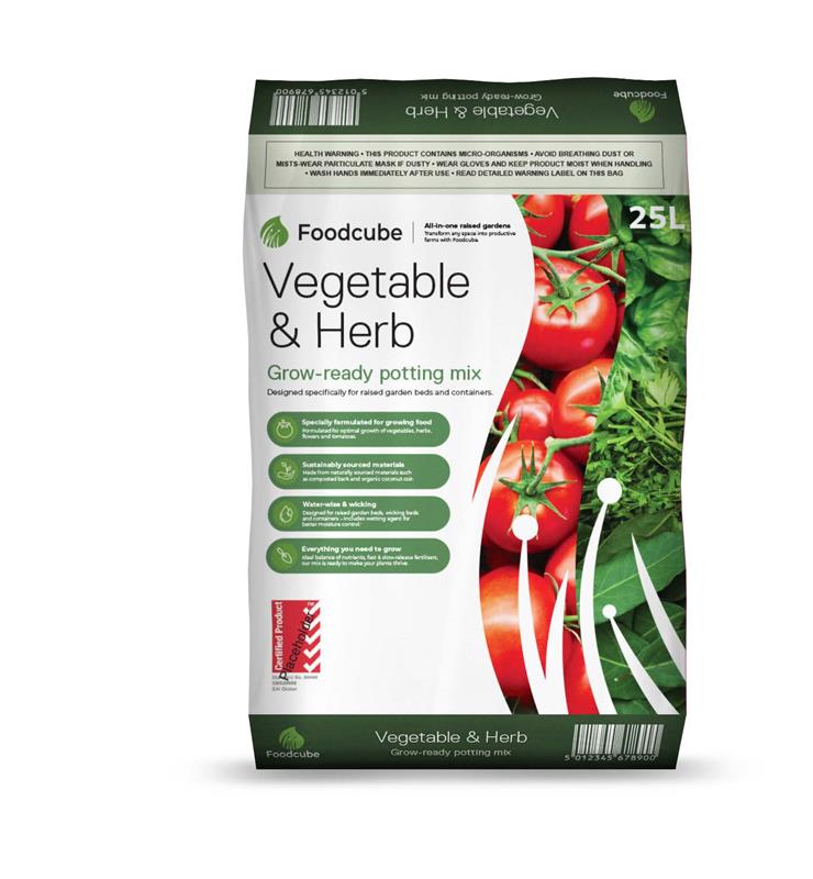 Foodcube Vegetable & Herb Mix Pack to suit 1 x Foodcube (13 Bags)