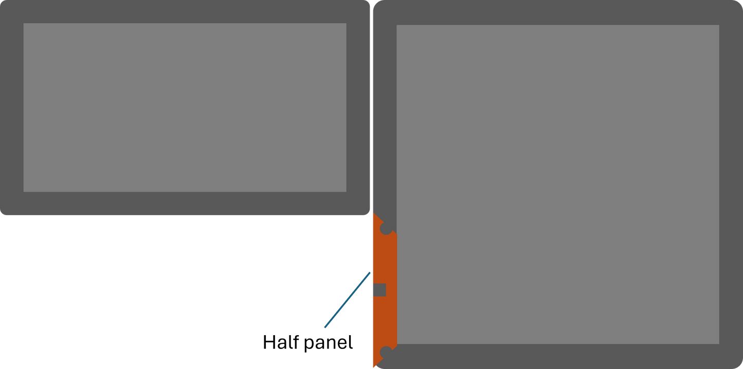DP33 Panel Half 700mm