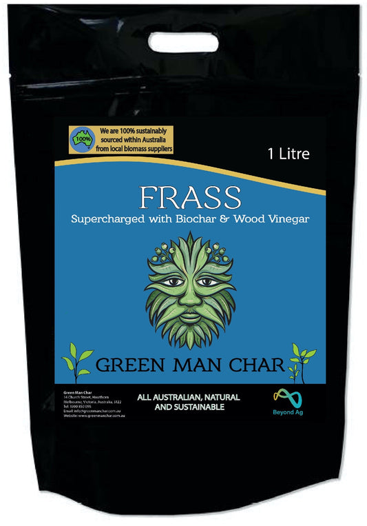 Green Man - Frass with Biochar and wood vinegar – 1L Bag