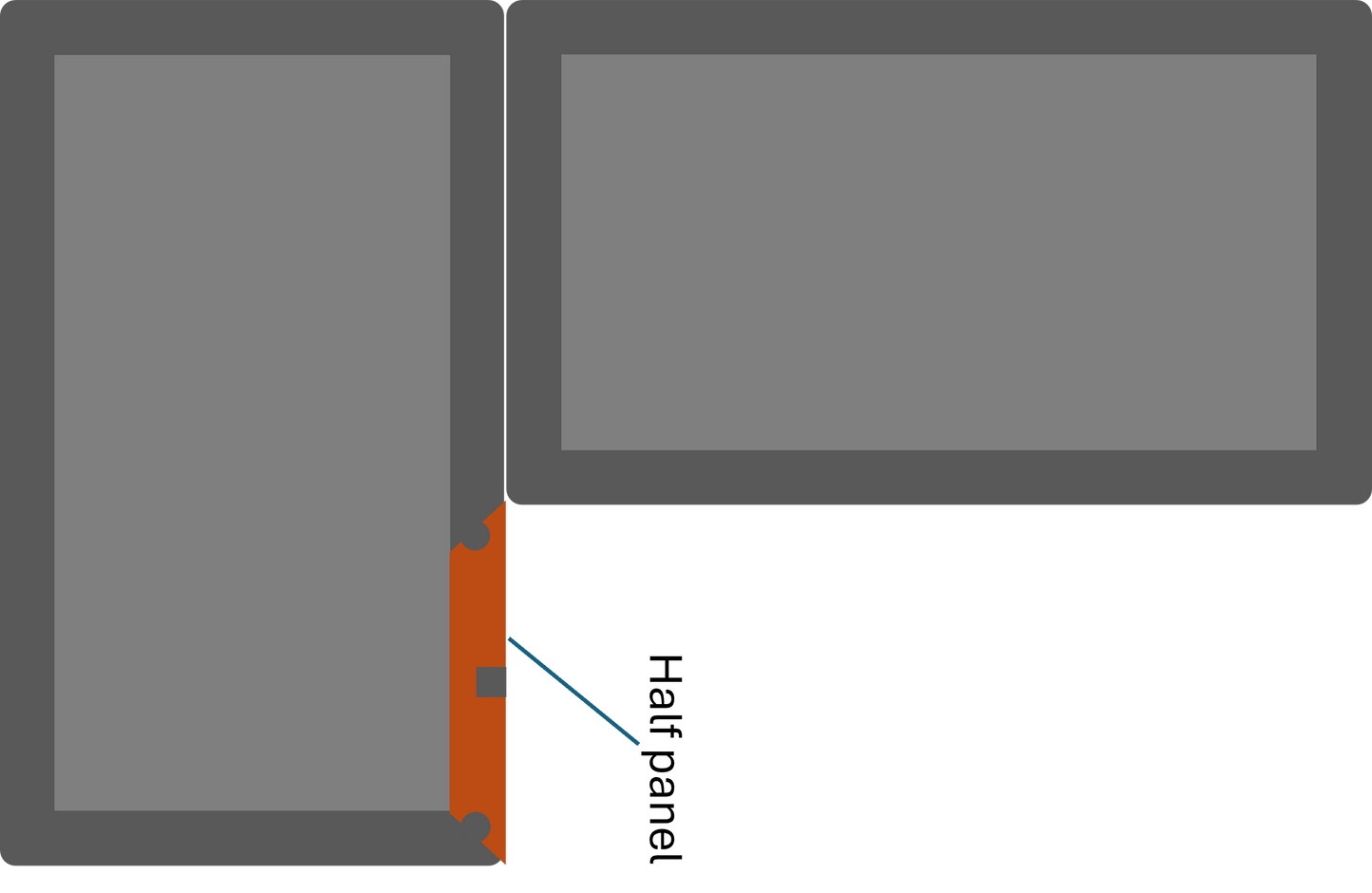 DP33 Panel Half 700mm